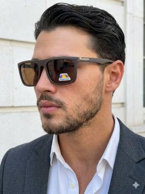 Prada PS B08S Polarize Cam Kahverengi İthal  Erkek Gözlük G4487-VLL