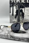 Prada Siyah-Gold  İthal Unisex Güneş Gözlüğü | G1828-VLL