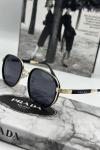 Prada Siyah-Gold  İthal Unisex Güneş Gözlüğü | G1828-VLL