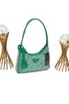 PRADA WİTH CRYSTALS MİNİ BAG GREEN