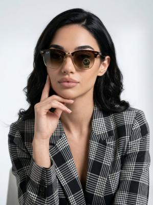 Rayban Clubmaster Kahverengi İthal Kadın Güneş Gözlüğü G3876-VLL
