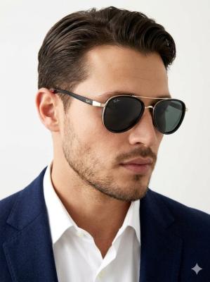 Rayban Damla Gold Çerçeve Siyah Cam İthal Erkek Gözlük G4331-VLL