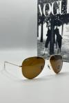 Rayban Damla Kahverengi Cam Gold Çerçeve Erkek Güneş Gözlüğü | G1343