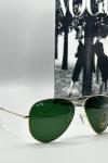 Rayban Damla Yeşil Cam Gold Çerçeve Erkek Güneş Gözlüğü | G1339