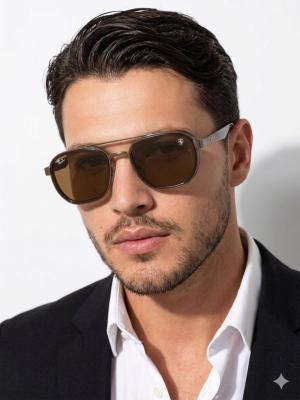 Rayban Ferrari Kahverengi Köprülü İthal Unisex Gözlük G4235-VLL