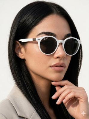 Rayban Ferrari Yuvarlak Beyaz Gri Saplı İthal Unisex Gözlük G4362-VLL
