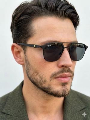 Rayban Scuderia Siyah Kırmızı Saplı İthal Erkek Gözlük G4324-VLL