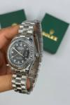 Rolex DateJust Taşlı Gümüş Erkek Kol Saat S813-VLL