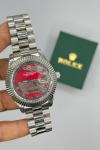 Rolex Datejust Kırmızı Kadran Erkek Kol Saat S909