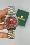 Rolex Datejust Kırmızı Kadran Erkek Kol Saat S910