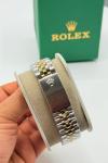 Rolex Gold-Gümüş Yeşil Kadran Kadın Saat | S609-VLL