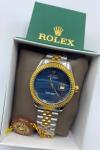 Rolex Gold-Gümüş Mavi Kadran Erkek Kol Saati  S639