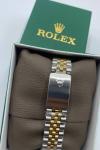 Rolex Gold-Gümüş Mavi Kadran Erkek Kol Saati  S639