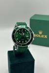 Rolex Silikon Kordon Yeşil Kol Saat S777