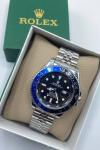 Rolex Submariner Gümüş Mavi Erkek Kol Saati  S602