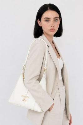 Tod s T Timeless Beyaz Deri Hobo Omuz Çantası VLT-437