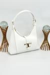 Tod s T Timeless Beyaz Deri Hobo Omuz Çantası VLT-437