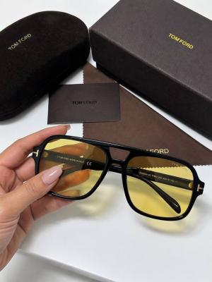 Tom Ford Falconer-02 TF684 Siyah / Sarı Cam Full Set Premium