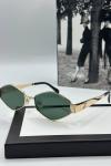 Yeni Sezon Celine Gold Yeşil Unisex Güneş Gözlüğü | G1838-VLL