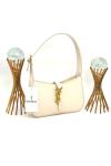 YVES SAINT LAURENT LE 5 Â 7 SHOULDER BAGS PUDRA