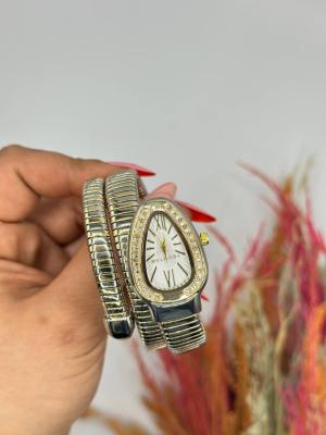 Bvlgari Gold -Gümüş Beyaz Kadran Yılan Saat  S618 Diğer