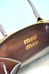 Miu Miu AVENTURE NAPPA TOP HANDLE BAG BROWN KADIN ÇANTA Kahverengi
