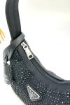 PRADA WİTH CRYSTALS MİNİ BAG BLACK-W Siyah