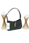 YVES SAINT LAURENT LE 5 Â 7 SHOULDER BAGS  BLACK Siyah