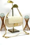 Fendi Baguette Handbag Krem Kadın Çanta VLT311 Krem