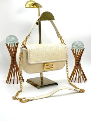 Fendi Baguette Handbag Krem Kadın Çanta VLT311 Krem