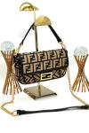 Fendi Baguette Handbag Siyah-Kahverengi Kadın Çanta VLT314 Siyah Kahverengi