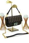 Fendi Baguette Handbag Koyu Kahve-Siyah Kadın Çanta VLT317 Kahverengi