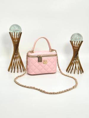 Chanel Vanity Case With Miror Pembe Kadın Çanta VLT319 Pembe