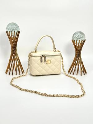 Chanel Vanity Case With Miror Krem Kadın Çanta VLT322 Krem