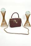 Chanel Vanity Case With Miror Bordo Kadın Çanta VLT323 Bordo