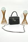 Chanel Vanity Case With Miror Siyah-Gümüş Kadın Çanta VLT325 Siyah