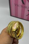 Bvlgari Gold Pembe Kadra Yılan Kadın Saat S804 Gold