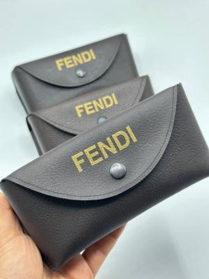 Fendi Deri Gözlük Kılıf GK128 Kahverengi