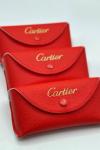 Cartier Kırmızı Deri Gözlük Kılıf GK131 Diğer