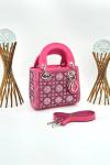 Christian Dior Lady Mini Satin Pembe Kadın Çanta VLT394 Pembe