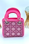 Christian Dior Lady Mini Satin Pembe Kadın Çanta VLT394 Pembe
