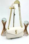 YSL CALYPSO CROSSBODY KREM KADIN ÇANTA VLT397 Krem