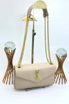 YSL CALYPSO CROSSBODY BEJ KADIN ÇANTA VLT398 Bej