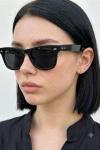 Rayban Wayfarer 2140  Eğimli Model  Siyah İthal Unisex Gözlük G4050-VLL Siyah