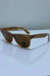 Rayban Wayfarer Ahşap Desenli Eğimli İthal Unisex Gözlük G4378-VLL Diğer