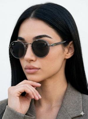 Rayban Ferrari yuvarlak Füme-Kırmızı Saplı Unisex Gözlük 4384-VLL Füme