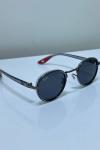 Rayban Ferrari yuvarlak Füme-Kırmızı Saplı Unisex Gözlük 4384-VLL Füme