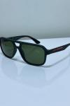 Prada Oval Yeşil Cam-Siyah Çerçeve İthal Erkek Gözlük G4395-VLL Siyah