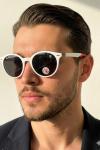Ray-Ban Scuderia Ferrari Round Beyaz-Kırmızı Sap Unisex Gözlük G4405-VLL Beyaz