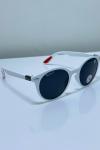 Ray-Ban Scuderia Ferrari Round Beyaz-Kırmızı Sap Unisex Gözlük G4405-VLL Beyaz